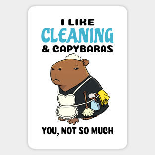 I Like Cleaning and Capybaras you not so much Magnet